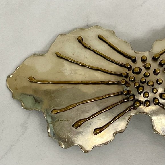 Vintage Gold Floral Belt Buckle - Picture 3 of 8